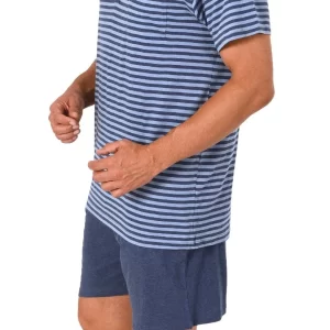 Normann Pyjama Herren Schlafanzug Kurzarm Shorty Pyjama In Toller Streifenoptik – 122 105 90 775 12