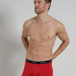 CECEBA Boxershorts CECEBA Herren Pants Rot Uni 6er Pack (6-St) 7