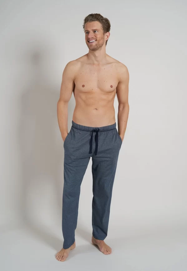 CECEBA Schlafhose CECEBA Herren Lange-Hose Blau (1-tlg) 3