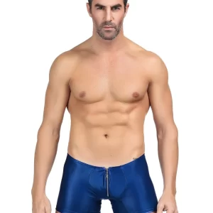 Lau-Fashion Boxershorts Zipper Wetlook Boxer Shorts Herren Slip Männer Hose Unterwäsche S/M 9
