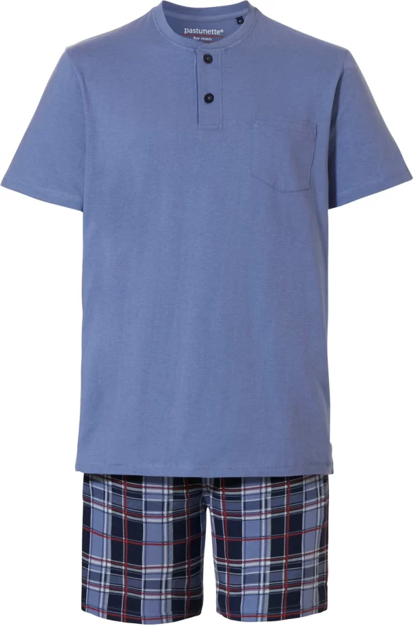 Pastunette Pyjama Herren Shorty Schlafanzug (2 Tlg) Modisches Design 3