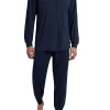 CECEBA Pyjama CECEBA Herren Pyjama Blau Minimal (1 Tlg) 13