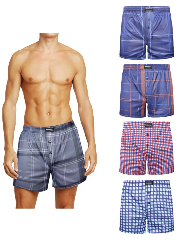TEXEMP Webboxer 5er-10er Pack Herren Webboxer Boxershorts Baumwolle Unterwäsche (Spar-Pack, 5-St) Atmungsaktiv & Hautfreundlich 1