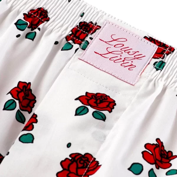 Lousy Livin Boxershorts Roses – White Allover Pattern 3