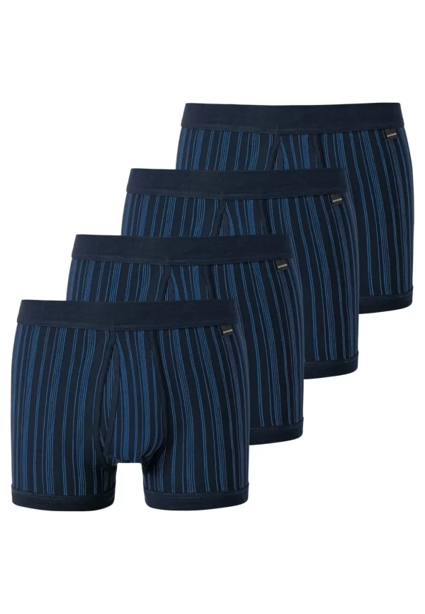 Schiesser Retro Boxer 4er Pack Original Classics Feinripp (Spar-Set, 4-St) Unterhose Kurz – Baumwolle – Mit Eingriff 1