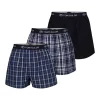 TOM TAILOR Boxershorts TOM TAILOR Herren Boxershort Blau Kariert 3er Pack (3-St) 20