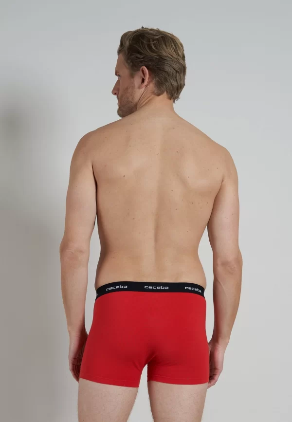 CECEBA Boxershorts CECEBA Herren Pants Rot Uni 6er Pack (6-St) 4