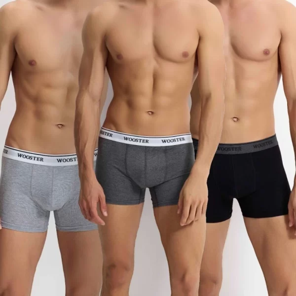 Wooster Boxershorts Strech Cotton » 3 Stück » Mit Overlock-Nähten Vorn » W-601 (Spar-Set, 3-St., 3er-Pack) In Der Türkei Hergestellt 1
