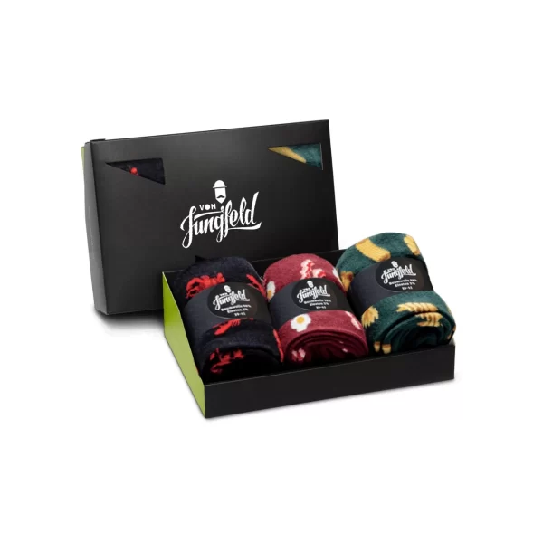 Von Jungfeld Langsocken Socken – Feast – 3er-Box (6er Pack) 1