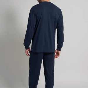CECEBA Pyjama CECEBA Herren Pyjama Blau Minimal (1 Tlg) 10