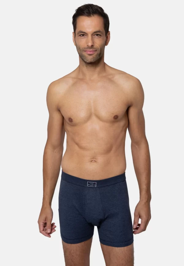 ESGE – Die Wäsche-Macher Retro Boxer 5er Pack – Feinripp Jeans (Spar-Set, 5-St) Pant Mit Eingriff – Baumwolle – Mit Eingriff – Ohne Seitennähte 3