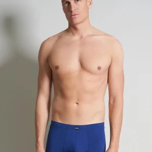 CECEBA Langer Boxer CECEBA Herren Long-Pants Blau Längsgestreift 2er P (2-St) 11