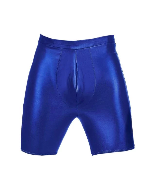 Lau-Fashion Boxershorts Enge Leder Shorts Herren Kurze Hose Popo Offen Unterwäsche Dessous L/XL 1