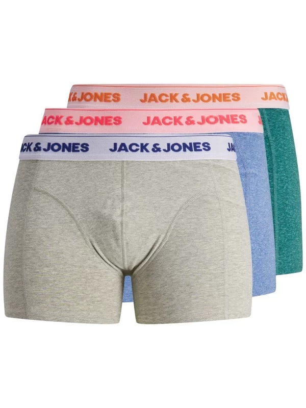 Jack & Jones Boxershorts JACSUPER TWIST TRUNKS 3 PACK NOOS – 12168863 (3-St) 3623 In Grau-Blau-Türkis 1