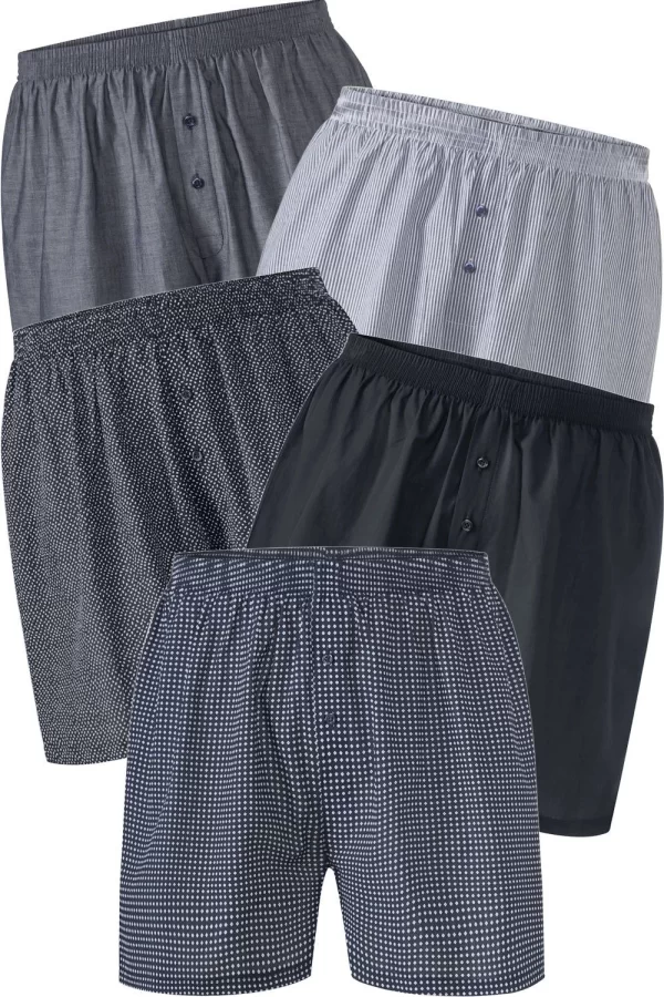 HENSON & HENSON HENSON&HENSON Boxershorts (Packung, 5er-Pack) Aus Reiner Baumwolle In Weitem Bequem-Schnitt 1