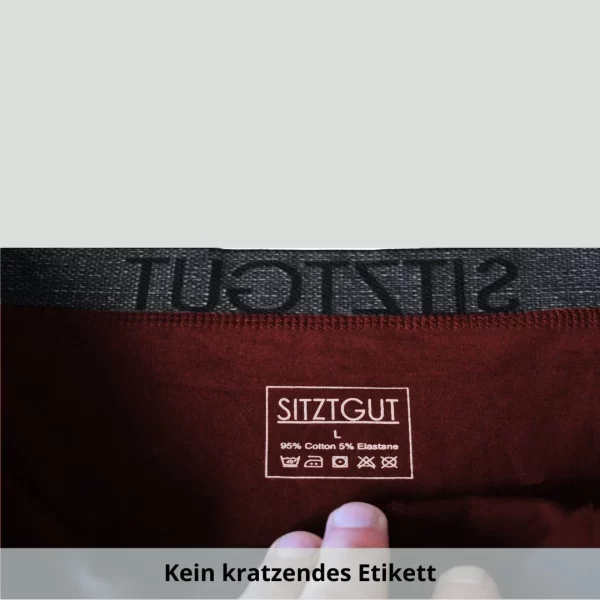 Sitztgut Boxershorts Premium Unterhosen Für Herren Und Jungen (Set, 3-St) Perfekter Sitz Dank 7-teiliger Schnitt Statt 3-teilig, Aus Baumwolle 4