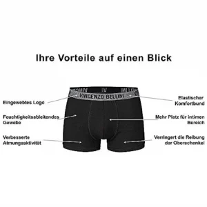 Vincenzo Bellini Boxershorts Vincenzo Bellini Boxershorts 8er Pack In 3 Farbvarianten (8er Pack) Mit Logo Webbund, Doppelt Genäht 13
