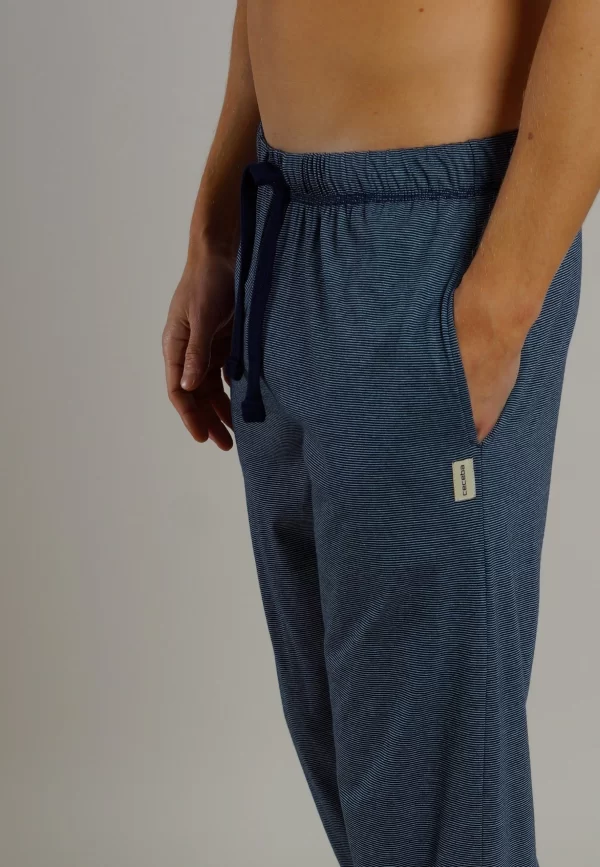 CECEBA Schlafhose CECEBA Herren Lange-Hose Blau (1-tlg) 5