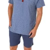 Normann Pyjama Herren Schlafanzug Kurzarm Shorty Pyjama In Toller Streifenoptik – 122 105 90 775 8