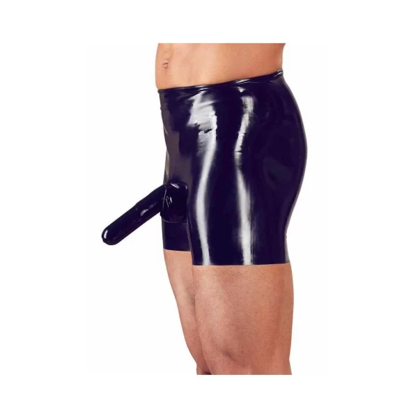 SMASH ME Boxer Sexy Lack-Unterwäsche Mit Penis- Und Hodenhülle Mit Analkondom 1