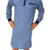 Normann Pyjama Herren Nachthemd Mit Bündchen In Edler Karo Optik – Auch In Übergrössen – 212 110 90 502 7