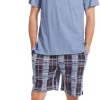 Pastunette Pyjama Herren Shorty Schlafanzug (2 Tlg) Modisches Design 22