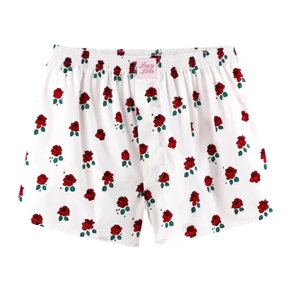 Lousy Livin Boxershorts Roses – White Allover Pattern 1