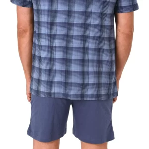 Normann Pyjama Durchknöpfbarer Herren Shorty Kurzarm Schlafanzug In Karo-Optik, Auch In Übergrösse -64831 14