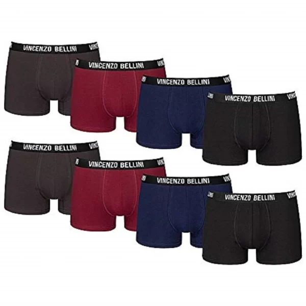 Vincenzo Bellini Boxershorts Vincenzo Bellini Boxershorts 8er Pack In 3 Farbvarianten (8er Pack) Mit Logo Webbund, Doppelt Genäht 1