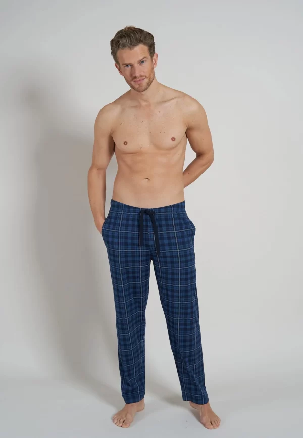 CECEBA Schlafhose CECEBA Herren Lange-Hose Blau Bedruckt (1-tlg) 3