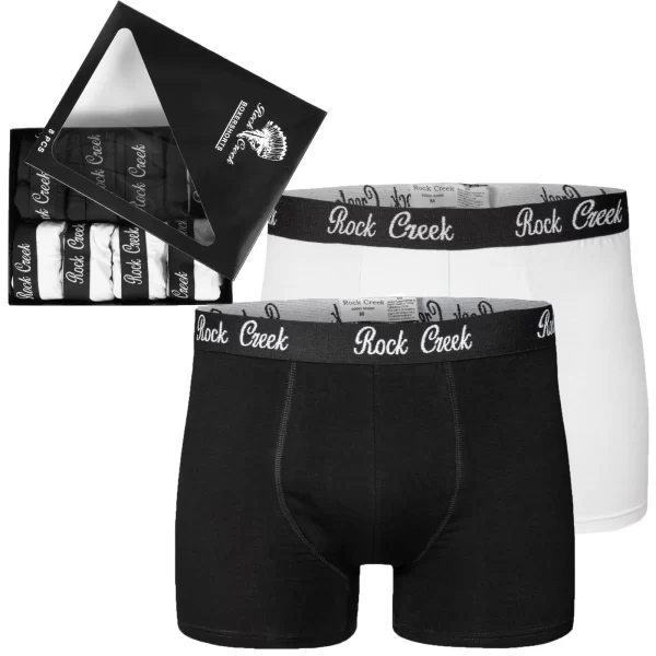 Rock Creek Boxershorts Herren Boxershorts 8er Set Schwarz Und Weiß H-218 1