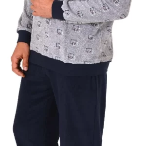 Normann Pyjama Herren Frottee Pyjama Lang Mit Bündchen – Auch In Übergrössen Bis Gr. 70 – 291 101 93 454 10