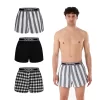 Qotton Boxershorts 3er Pack American Boxershorts 100% Gewebte Baumwolle Herren Unterhosen Männer Ohne Kratzenden Zettel Weite Unterhosen Elastischer Bund Eingriff Mit Knopfverschluss Kariert Weiche & Atmungsaktive Unterwäsche (3-St., 3er-Pack) 8