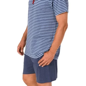 Normann Pyjama Herren Schlafanzug Kurzarm Shorty Pyjama In Toller Streifenoptik – 122 105 90 775 14