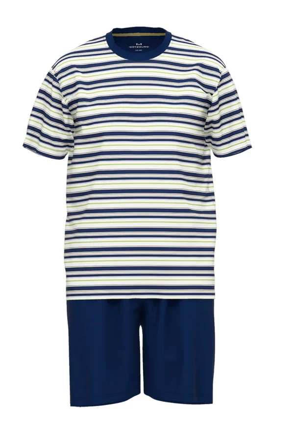 GÖTZBURG Pyjama Herren Shorty Schlafanzug (2 Tlg) Baumwolle 1