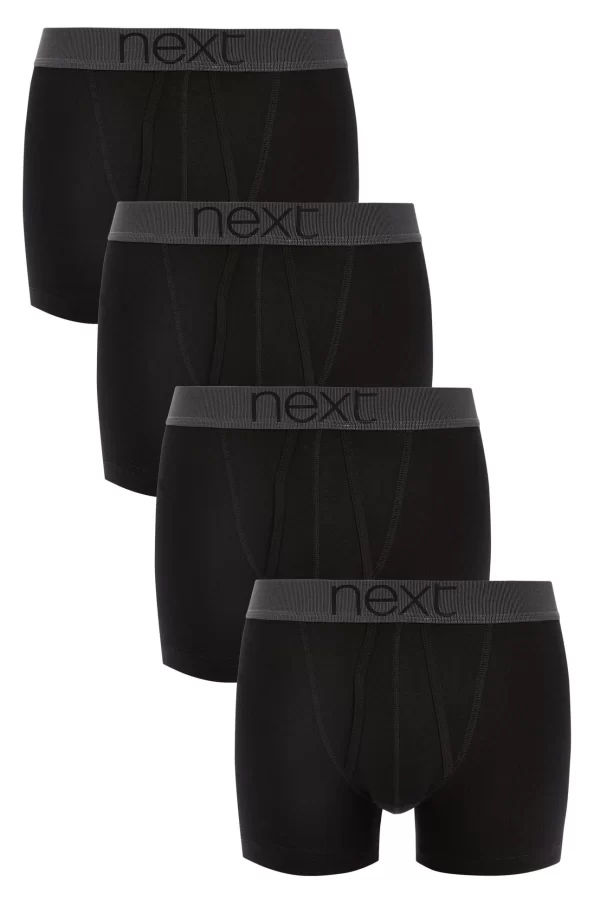 Next Boxershorts Unterhosen Aus Reiner Baumwolle, 4er-Pack (4-St) 1