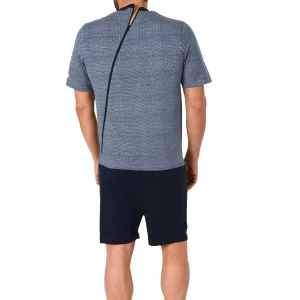 Normann Care Pyjama Herren Pflegeoverall Kurzarm Einteiler Mit Reißverschluss An Rücken Und Bein – 171 90 431 9